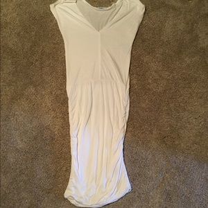 White Ruched Dress